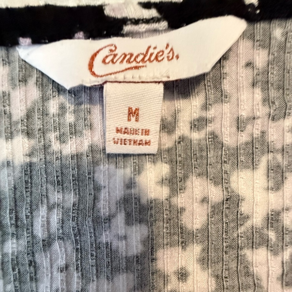 ✨Candies Runched Y2K Spring Blouse Size M - Picture 3 of 8